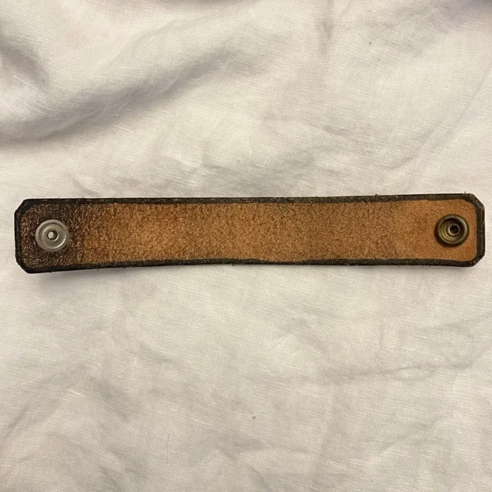 Tooled Leather David Cuffed Bracelet